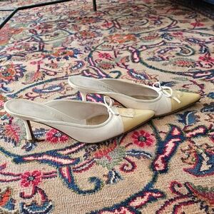 Elegant Cream and Yellow Women's Heels